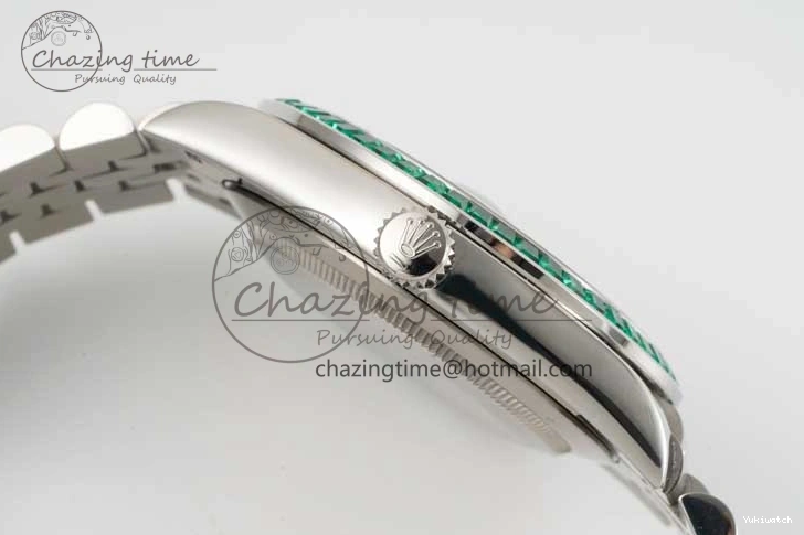 Marker Steel 41mm Diamonds on Arabic Best Dial Jubilee Gray 1:1 904L SA3235 Green Bracelet Bezel Edition DateJust DIWF 0329